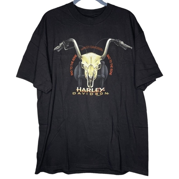 Harley Davidson vintage tshirt short sleeve had to the bone graphic tee mens xl